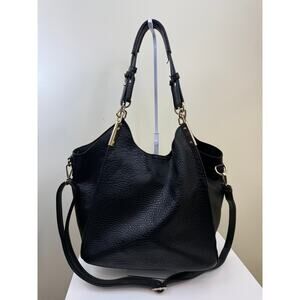 Black Rivet 2-in-1 Black Shoulder Bag + Crossbody Set Faux Leather Lightweight